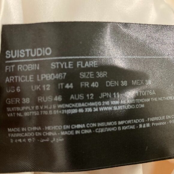 Suistudio Pants Wool Robin Flare NWT Ivory Milk White Quiet Luxury - Picture 11 of 16